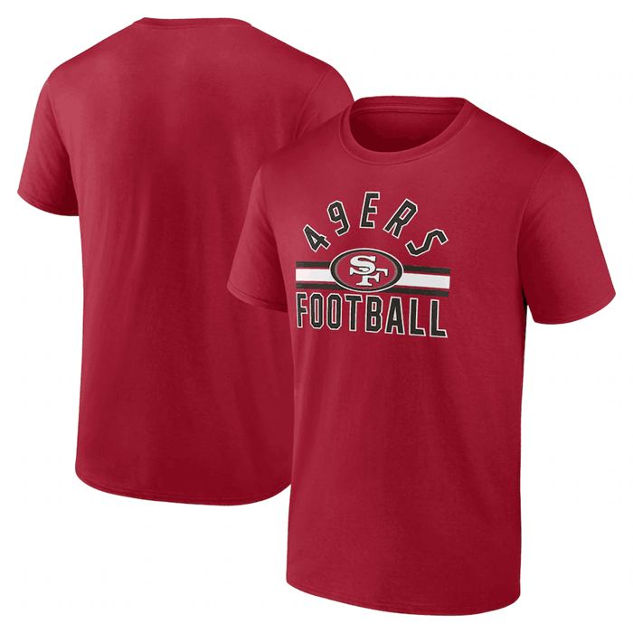 Men's Scarlet San Francisco 49ers Arch Stripe T-Shirt